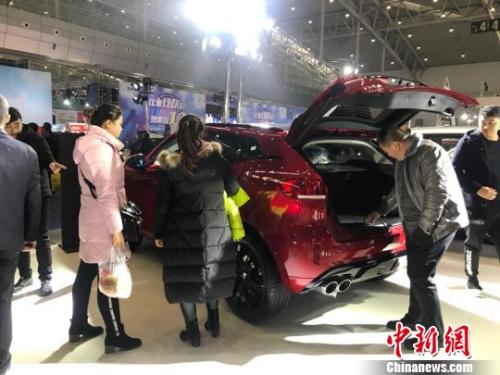 資料圖：消費(fèi)者在參觀國產(chǎn)車。迪娜 攝