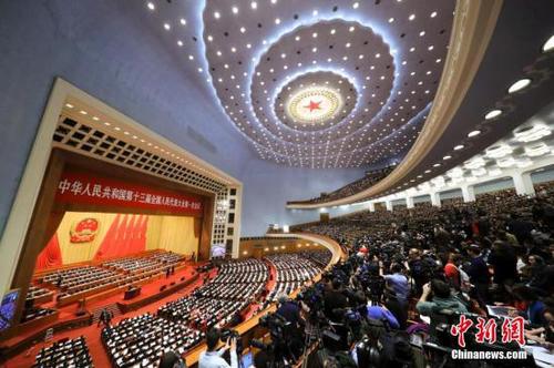 3月5日，十三屆全國人大一次會議在北京開幕。<a target='_blank' href='http://www.chinanews.com/'>中新社</a>記者 杜洋 攝