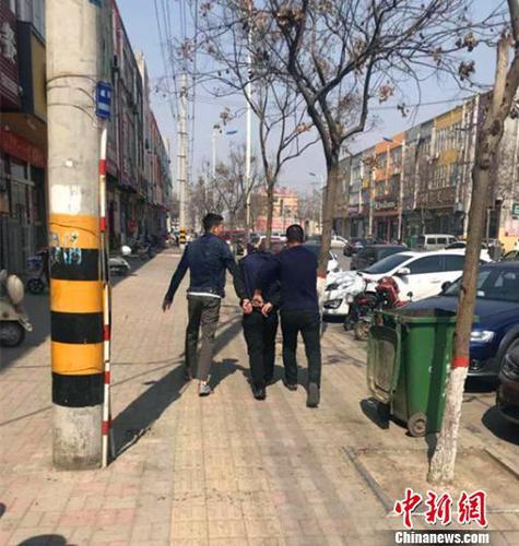 犯罪嫌疑犯被警方抓獲。隆堯縣公安局供圖