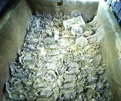 鄭國(guó)三號(hào)車(chē)馬坑全景