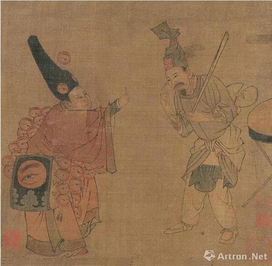 （宋）佚名 雜?。ㄙu眼藥）圖頁 絹本設(shè)色 　　縱28.4厘米 橫25厘米 北京故宮博物院藏