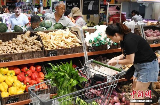 資料圖：市民在超市購物。 <a target='_blank' href='http://www.chinanews.com/'>中新社</a>記者 劉可耕 攝