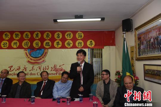 圖為巴中工商文化總會會長李濃忠致辭。莫成雄 攝