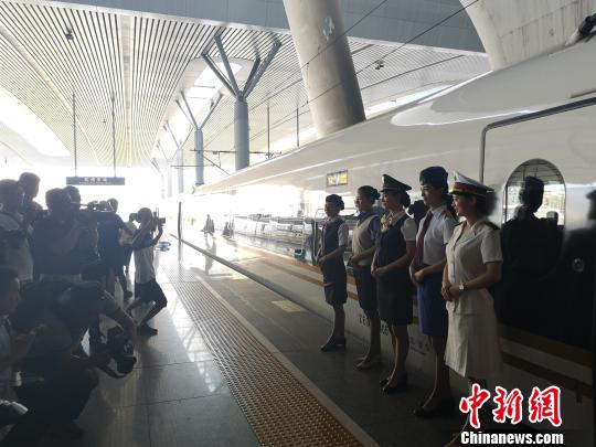 圖為由杭州開往北京的“復(fù)興號”列車?！堨蠚g 攝