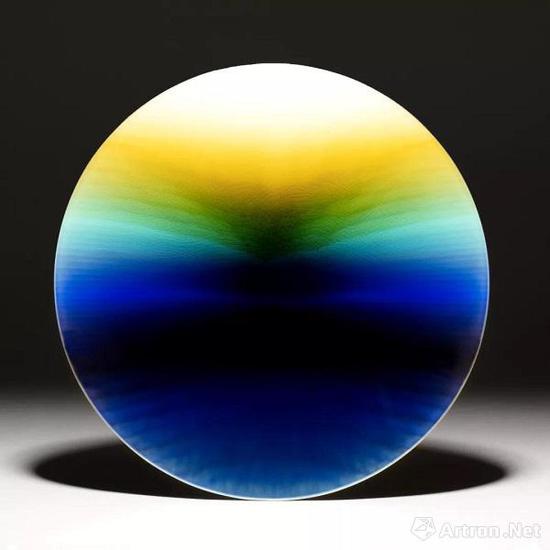 彩釉瓷盤(pán)，德田八十吉 三代 （Tokuda Yasokichi III，1933–2009）， 1992年