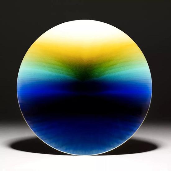 彩釉瓷盤，德田八十吉 三代 (Tokuda Yasokichi III，1933–2009), 1992年