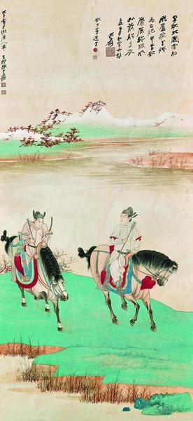 《唐人秋獵圖》，成交價4255萬元