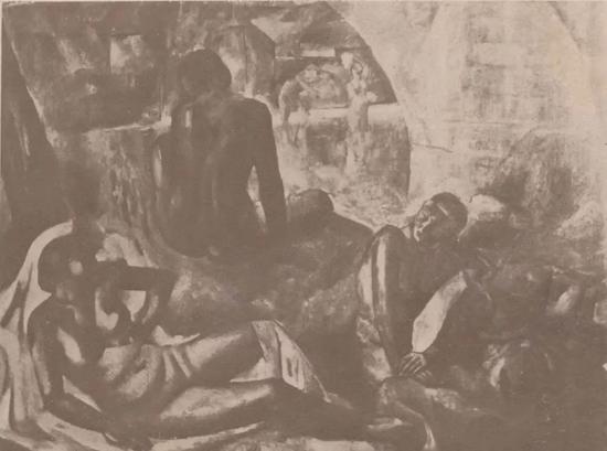 《人體》吳大羽  油畫 《中華月報(bào)·西湖藝專畫展特輯（一）》1934年第2卷第四期，1頁(yè)  《中華日?qǐng)?bào)新年特刊·西湖藝專畫展特輯（一）》1934年新年特刊，84頁(yè)