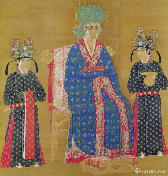 《宋仁宗后坐像》 絹本設(shè)色 軸 172.1x165.3公分，現(xiàn)藏臺(tái)北故宮博物院