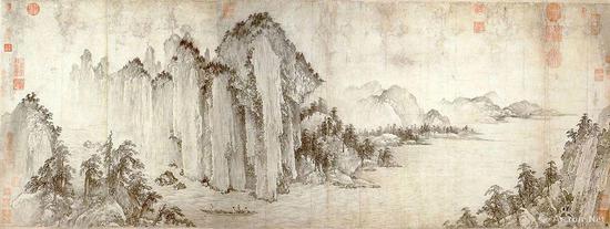 《赤壁圖》（金）武元直 縱50.8厘米，橫136.4厘米 紙本水墨 臺(tái)北故宮博物院