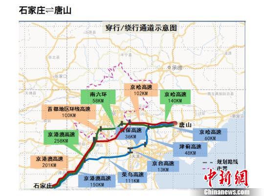 自2018年12月1日起，北京市行政區(qū)域內(nèi)道路全天禁止國三排放標準柴油載貨汽車行駛。圖為繞行示意圖。北京交通部門供圖