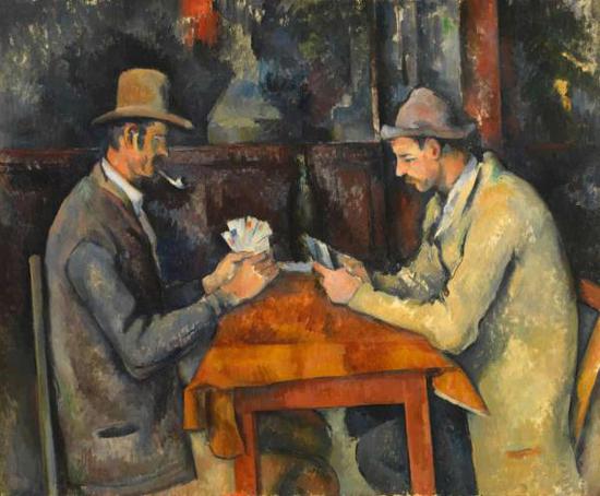 《玩牌人和叼煙斗的男人（The Card Players）》，塞尚