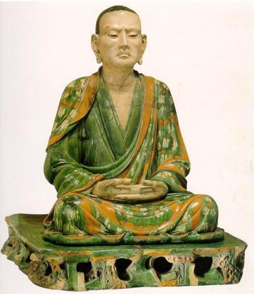 三彩羅漢塑像 遼/金？納爾遜——阿特金斯博物館藏