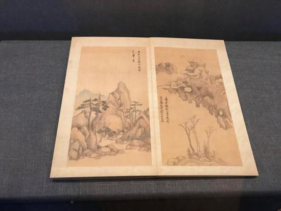 董其昌《紀(jì)游畫冊》“小赤壁”（復(fù)制），臺(tái)北故宮博物院藏