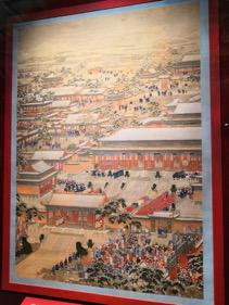 絹本設(shè)色畫作《萬國(guó)來朝圖》