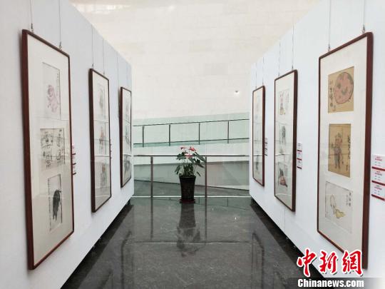 山西太原美術(shù)館正在舉辦“金豬呈祥—豬年畫豬漫畫展”，這是繼戊戌狗年后，開展的第二屆生肖漫畫展?！钆迮?攝