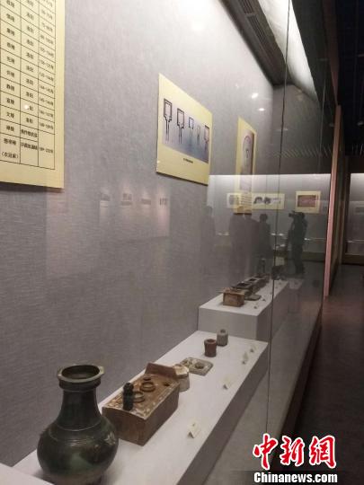圖為洛陽出土文物展?！畲笥?攝