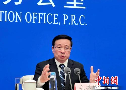 國(guó)家統(tǒng)計(jì)局新聞發(fā)言人毛盛勇。<a target='_blank' href='http://www.chinanews.com/' >中新網(wǎng)</a>記者 李金磊 攝