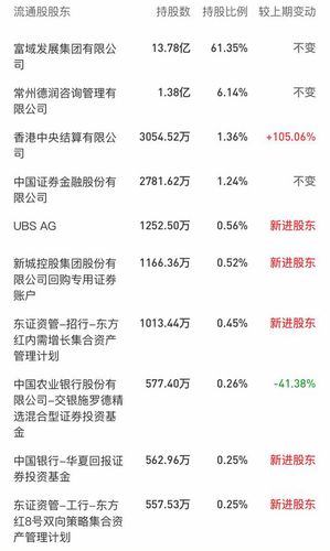 截至2019年一季度末，新城控股的十大流通股股東。