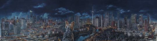 80后青年畫家以5米長(zhǎng)超寫實(shí)畫作描摹城市致敬沈陽