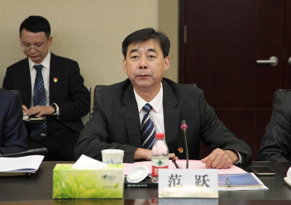 區(qū)政協(xié)委員、英大財險董事長范躍發(fā)言