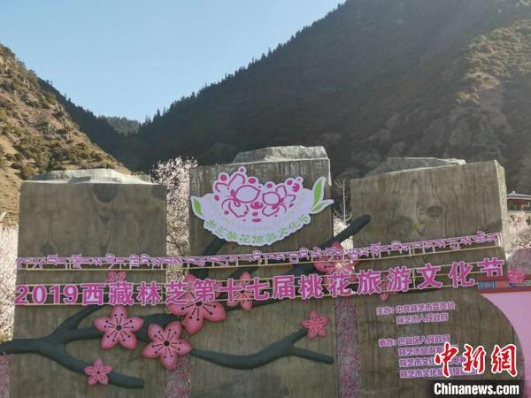 圖為林芝桃花節(jié)主會場，2019年3月29日，林芝第十七屆桃花旅游文化節(jié)在巴宜區(qū)開幕(資料圖)。　張偉 攝