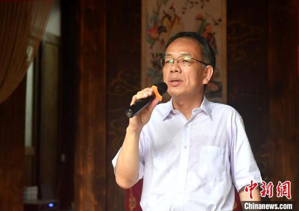 圖為翁小杰在會上致辭。　呂明 攝