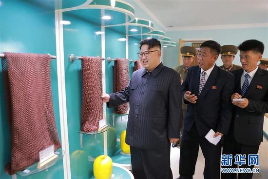 金正恩視察新建的朝鮮人民軍綜合漁具廠(chǎng)