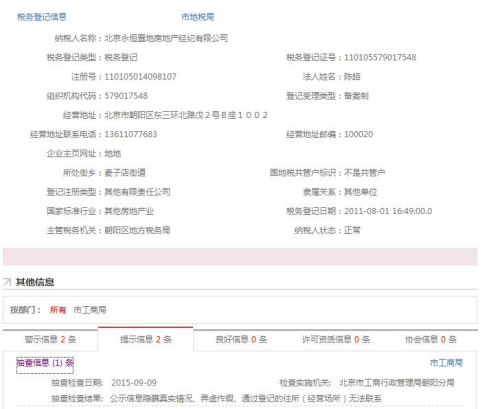 圖為“永恒置地”在北京市企業(yè)信用信息網(wǎng)公示信息的截圖。